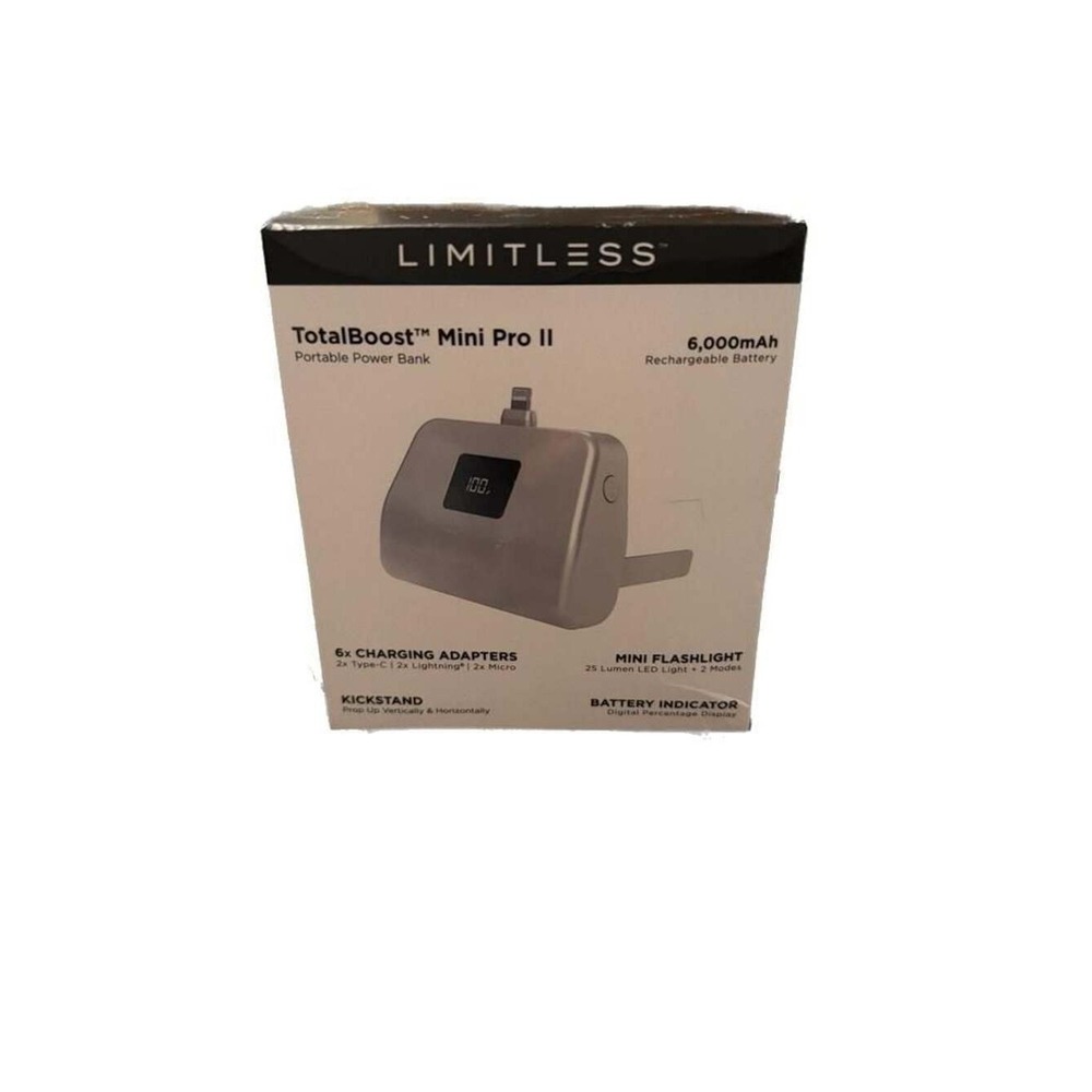 TotalBoost Mini Pro 6,000mAh Universal Power Bank With Interchangeable– , - Picture 2 of 4